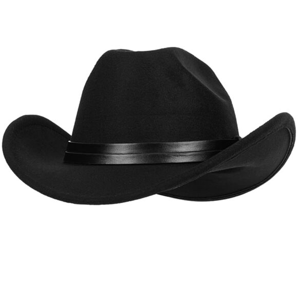 9818 Western Cowboy Hat For Women Men Classic Roll-up-brim Cowgirl-hat main image 4